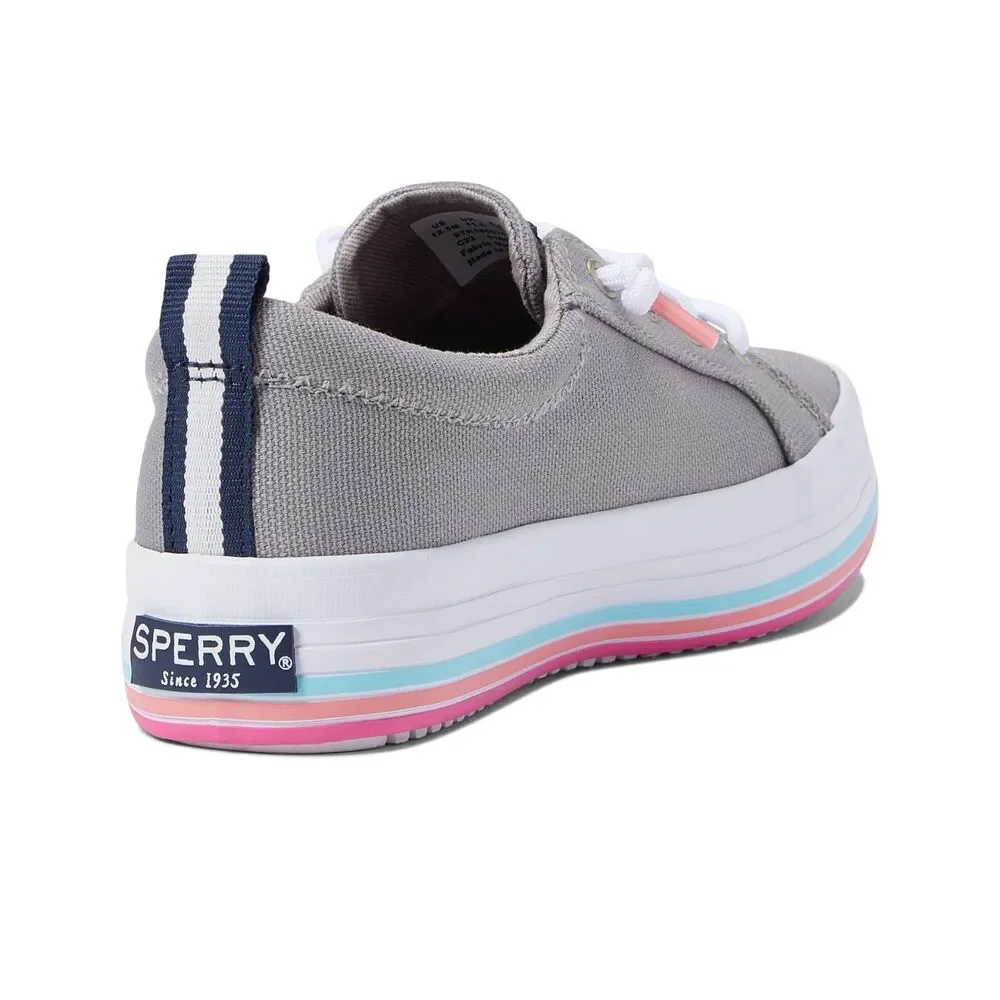 Sperry Kids Crest Vibe Platform Sneakers Grey Size 6 Medium Big Kid